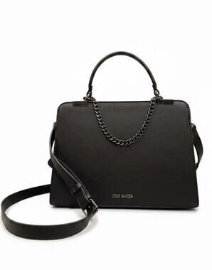 Steve Madden Bevelyn/Evelyn Grab Handle Satchel - Large Black Color Bag
